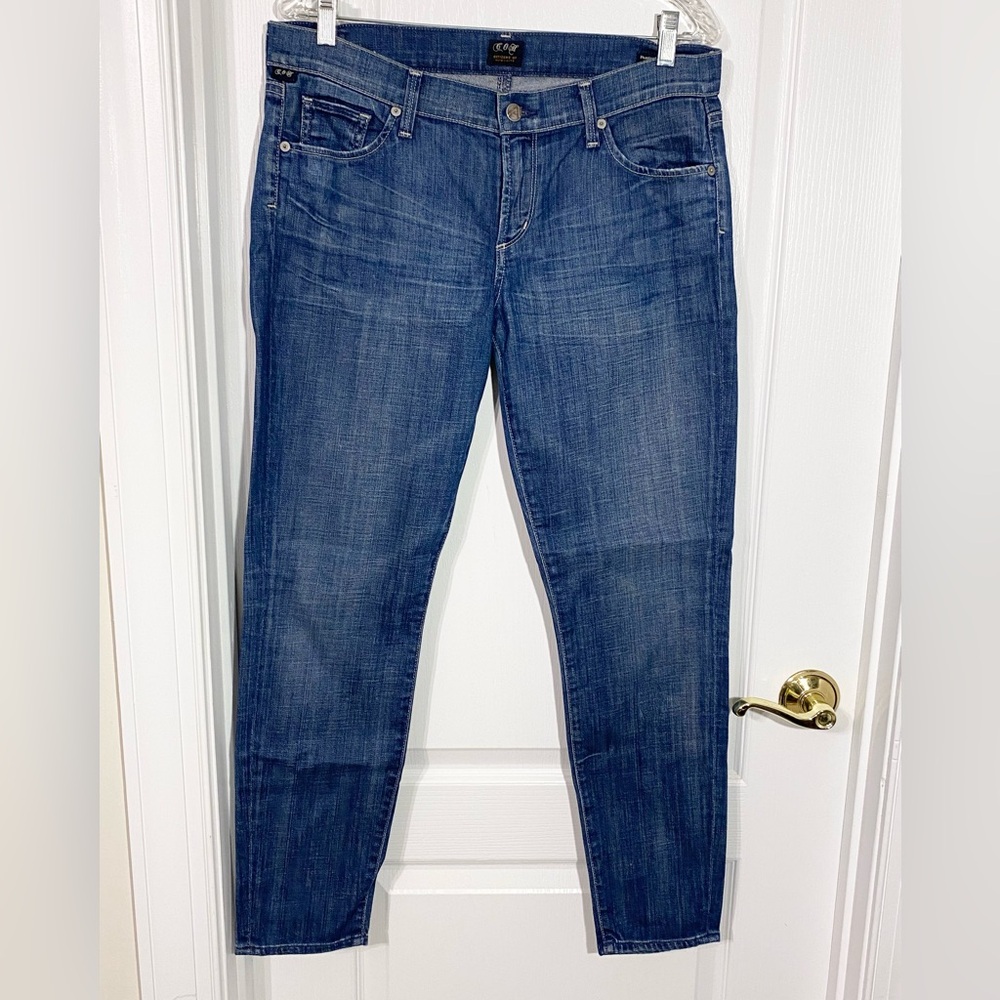 COH Skinny Mid Rise Cropped Phantom Jeans Size 31 USA MADE Citizens Of Humanity